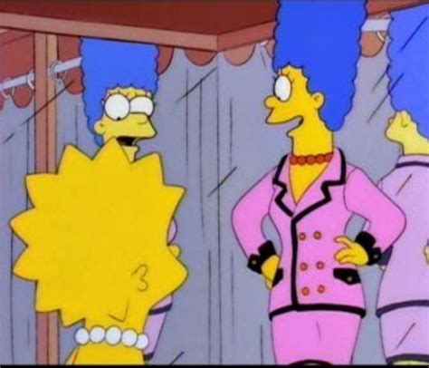 marge buys a chanel suit|marge simpson pink dress.